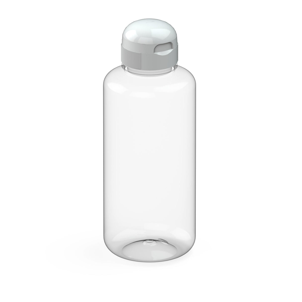 Trinkflasche „Sports“, 1,0 l – Transparent / Weiß