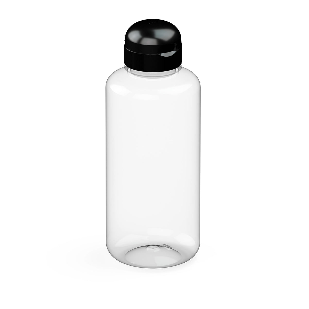 Trinkflasche „Sports“, 1,0 l – Transparent / Schwarz