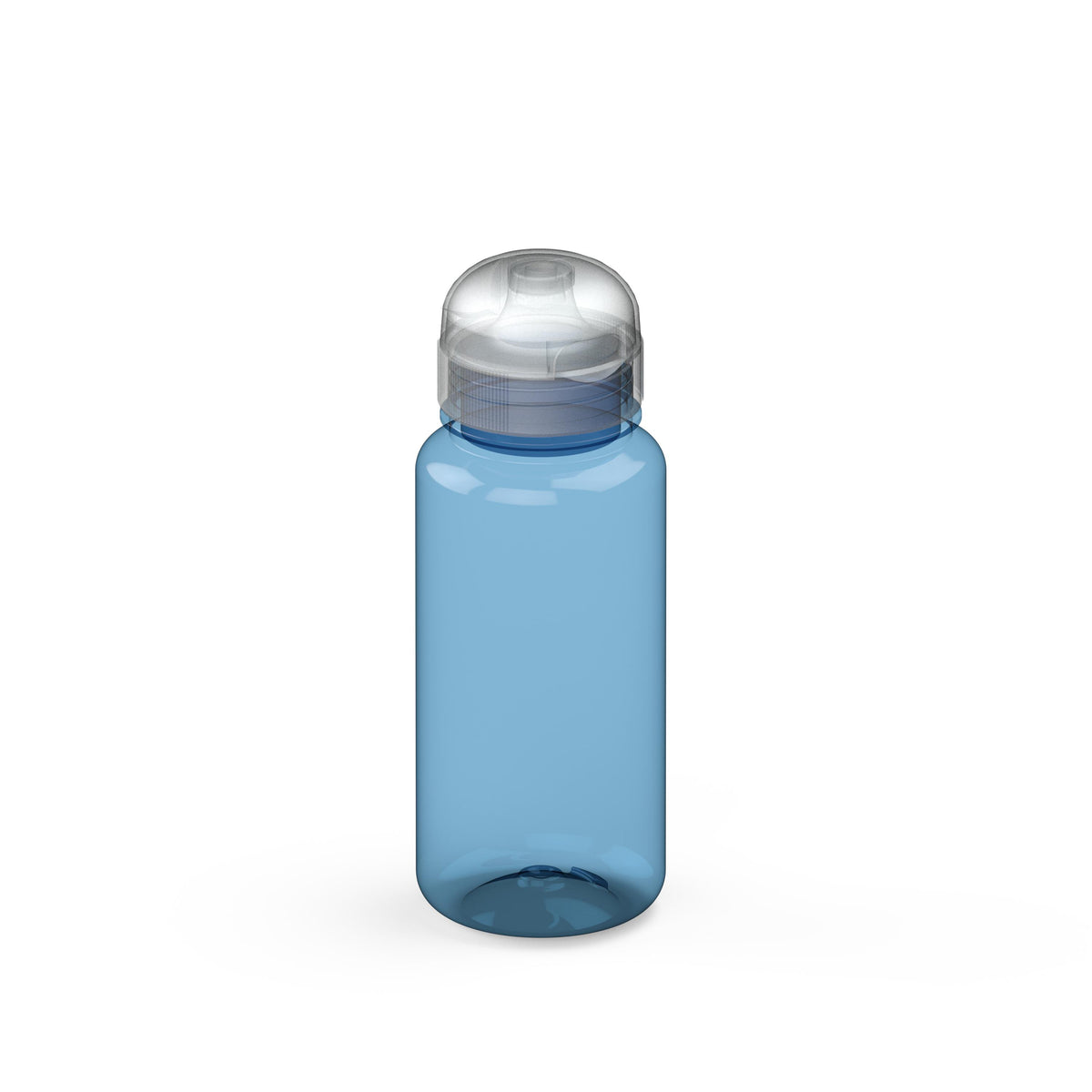 Trinkflasche „Sports“, 400 ml – Transparent blau / Transparent