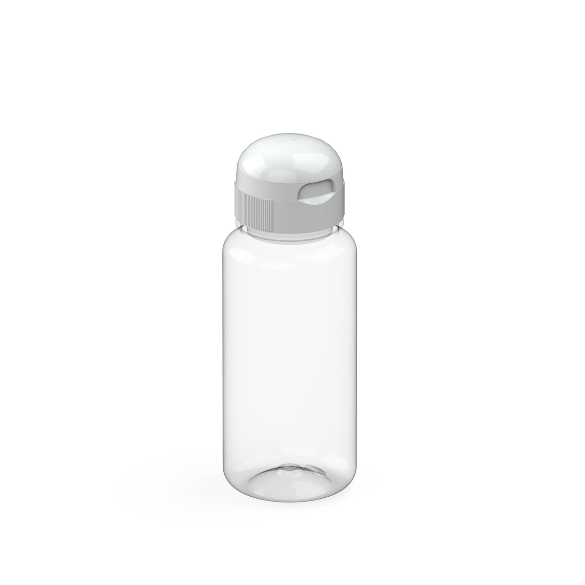 Trinkflasche „Sports“, 400 ml – Transparent / Weiß