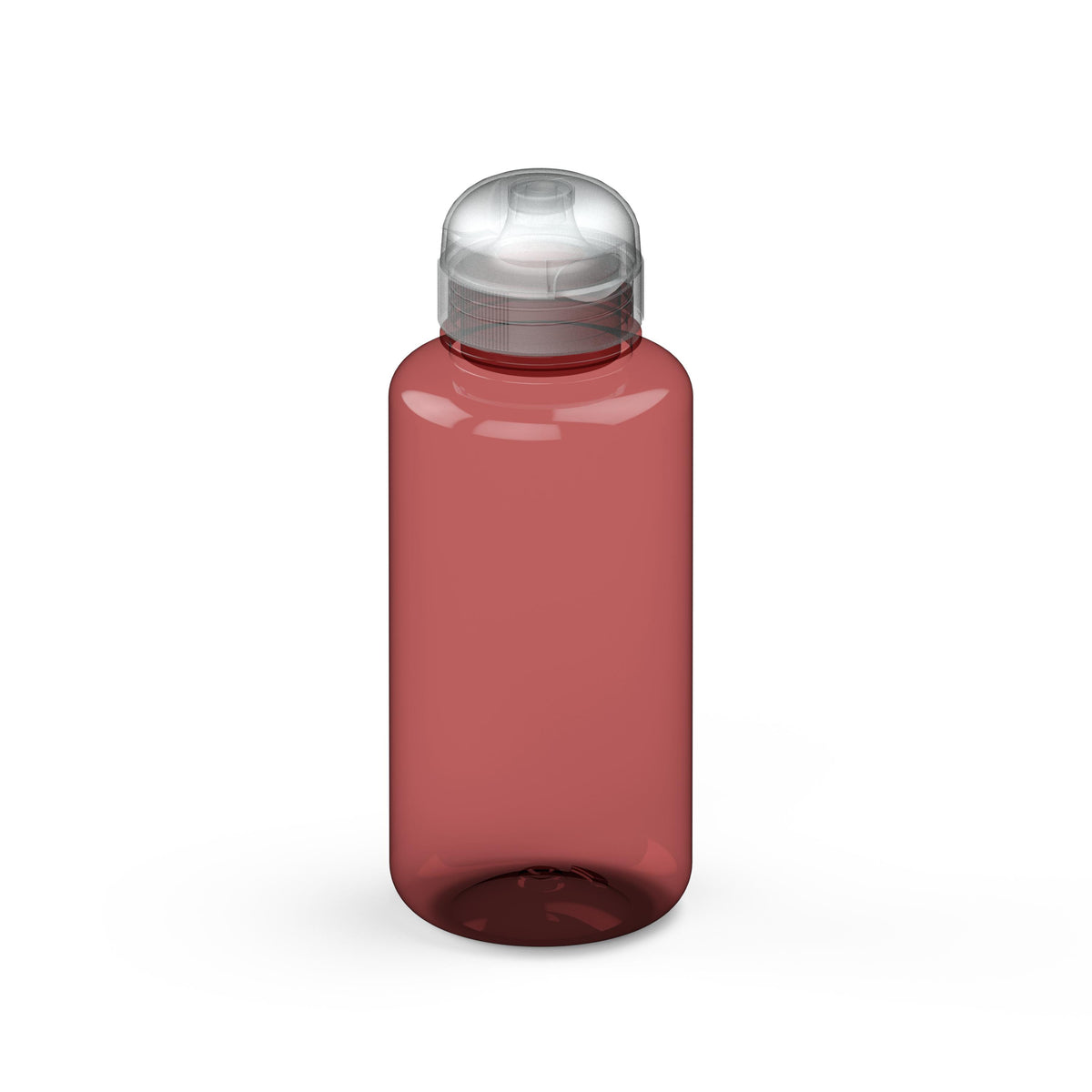 Trinkflasche „Sports“, 700 ml – Transparent rot / Transparent