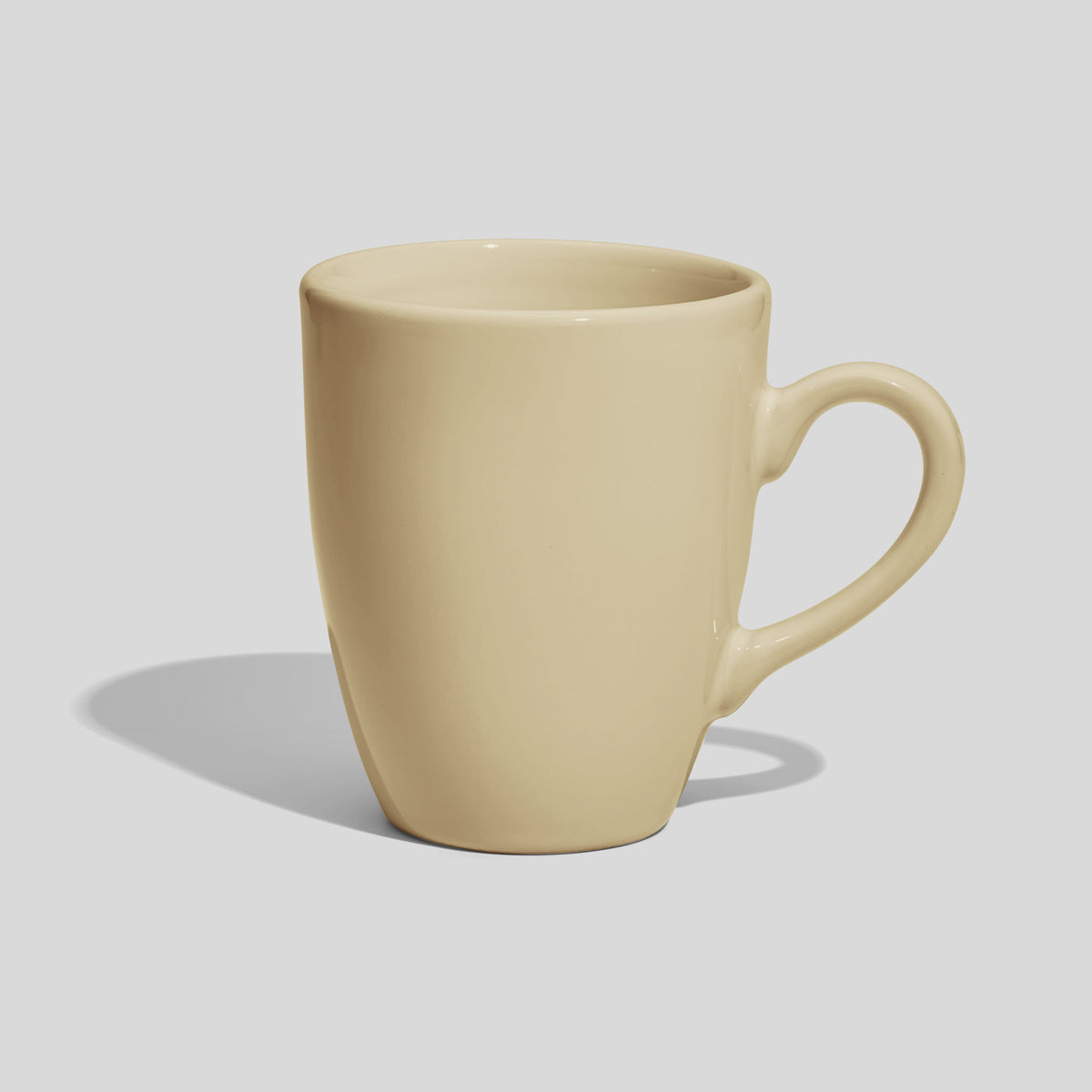 Tulpenförmige Kaffeetasse 250 ml mit Bogenhenkel – Beige
