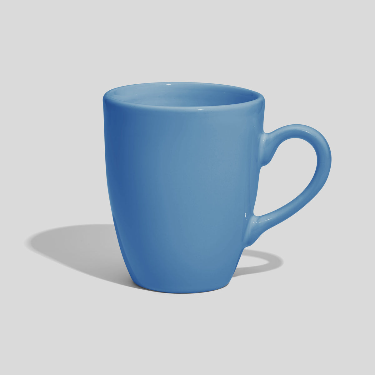 Tulpenförmige Kaffeetasse 250 ml mit Bogenhenkel – Himmelblau