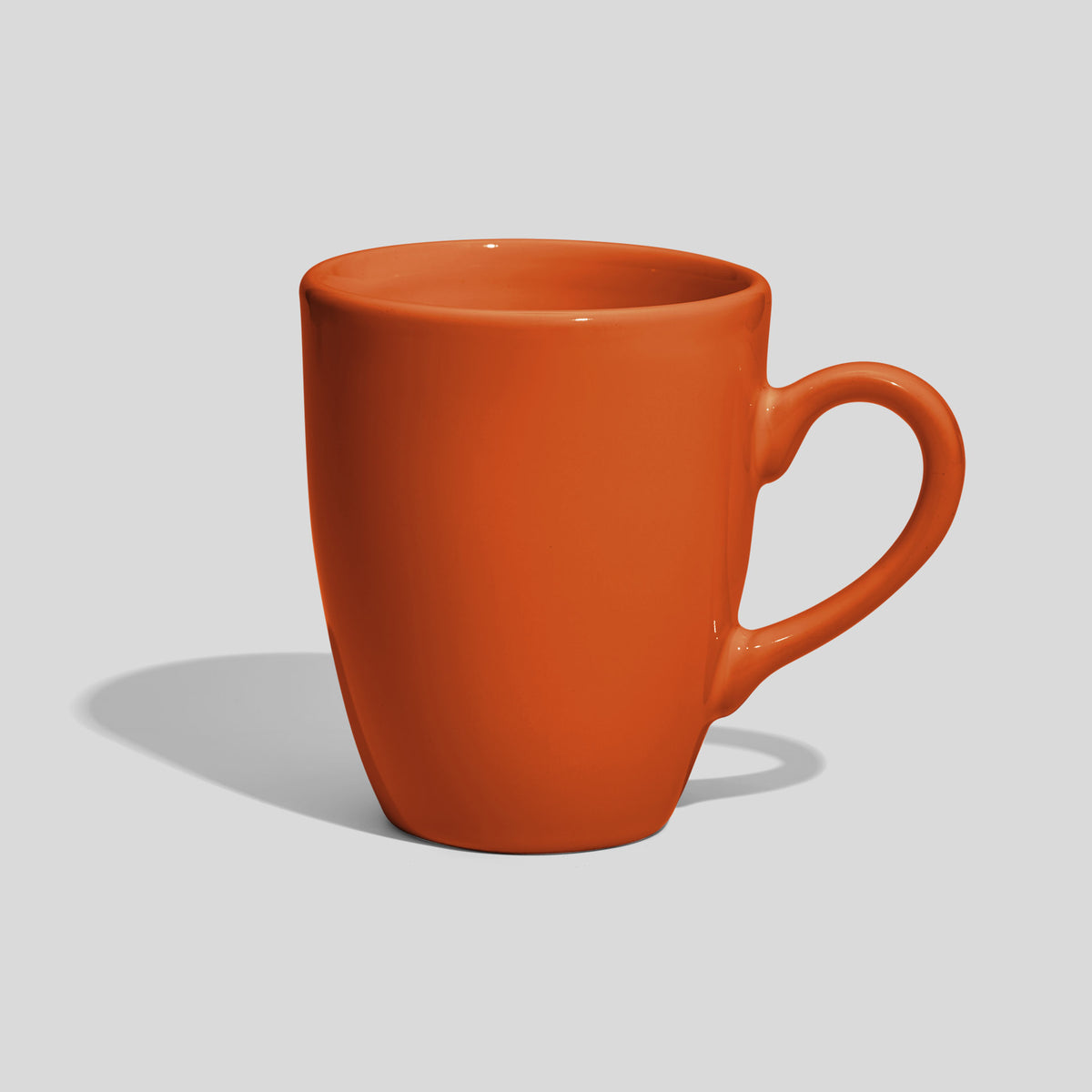Tulpenförmige Kaffeetasse 250 ml mit Bogenhenkel – Orange