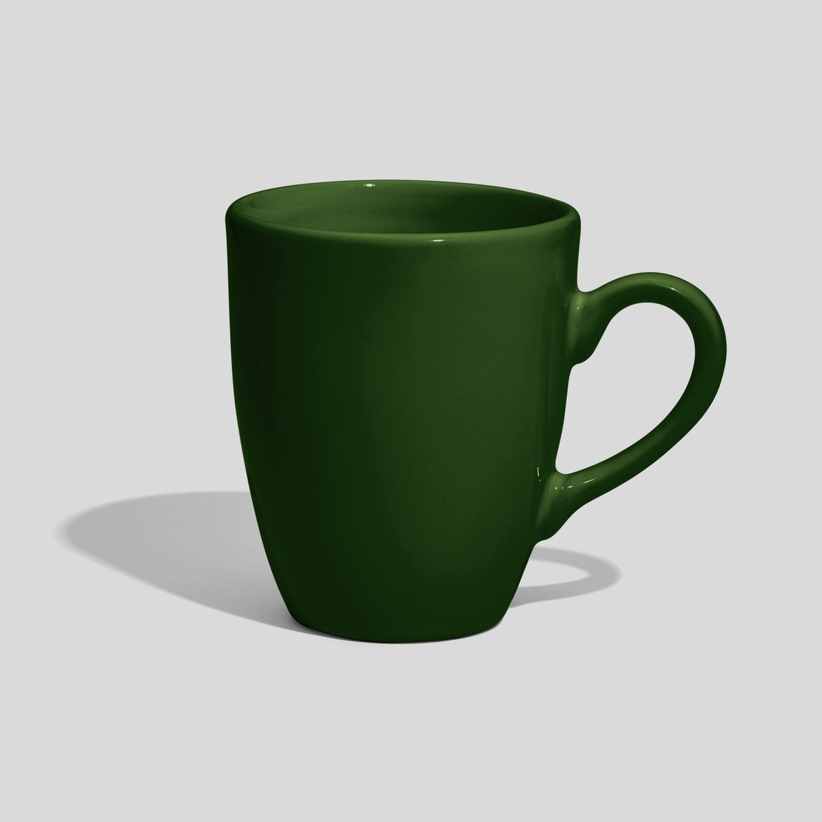 Tulpenförmige Kaffeetasse 250 ml mit Bogenhenkel – Tannengrün