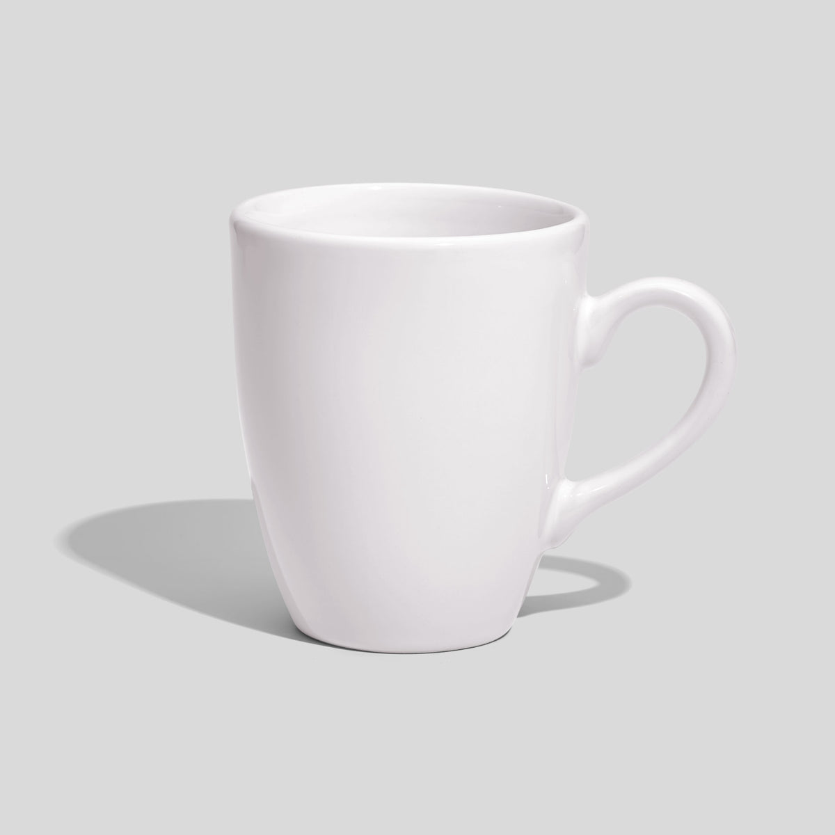 Tulpenförmige Kaffeetasse 250 ml mit Bogenhenkel – Weiß