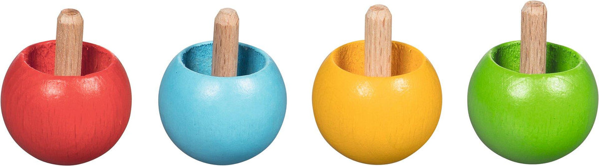 Umkehrkreisel aus Buchenholz im 12er Set