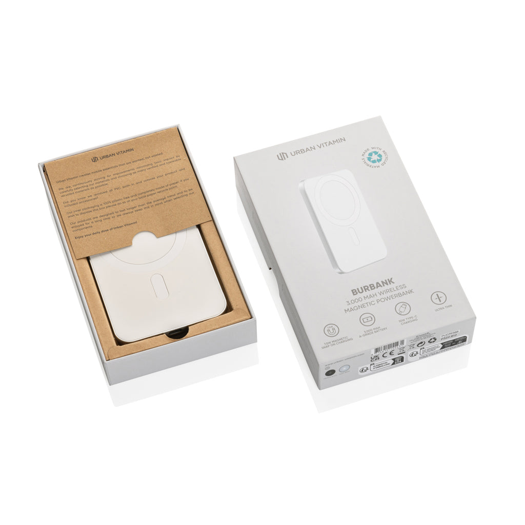 Urban Vitamin Burbank 3000mAh Powerbank aus RCS Plastik/Alu