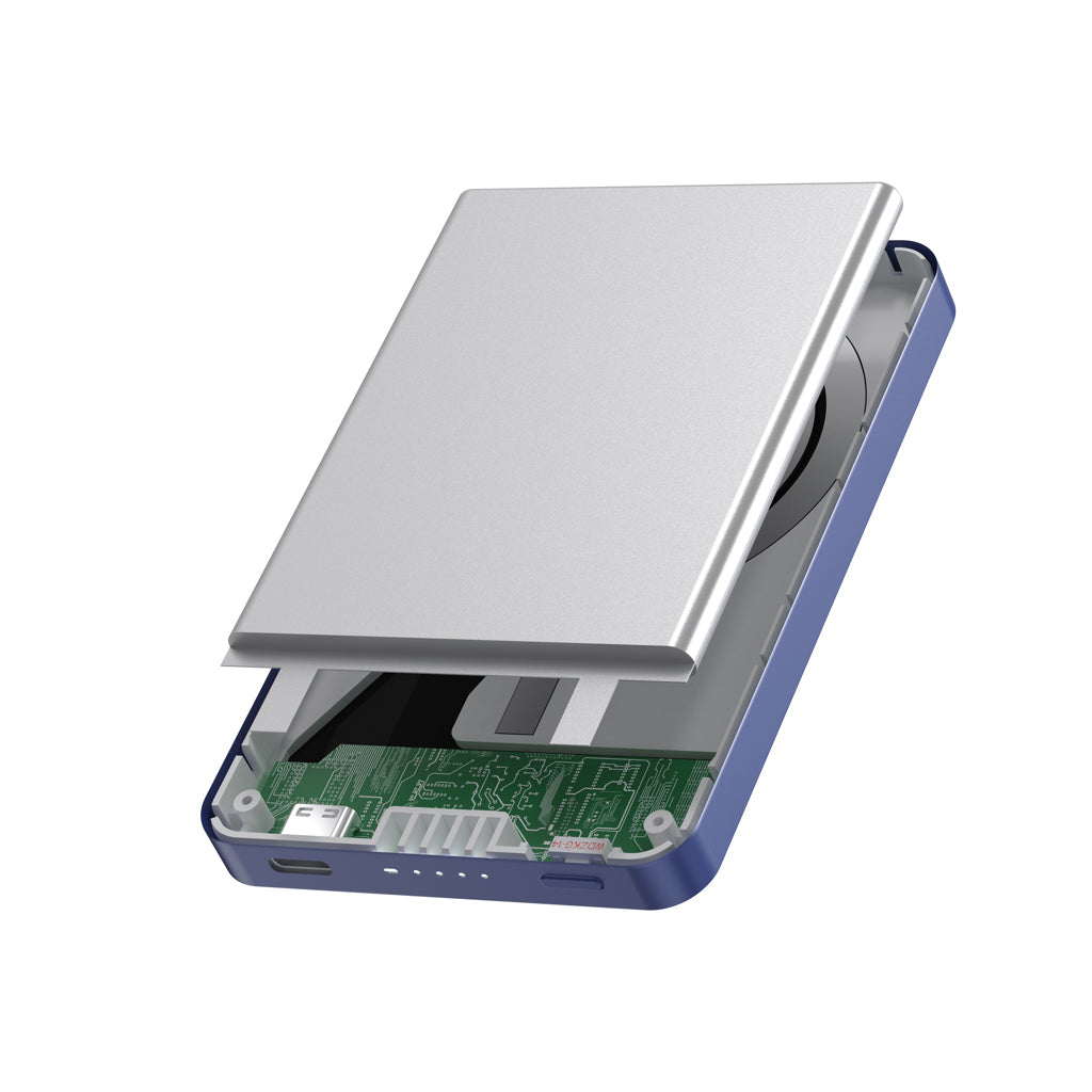 Urban Vitamin Marin 5.000mAh magnet. 15W Wireless Powerbank – blau