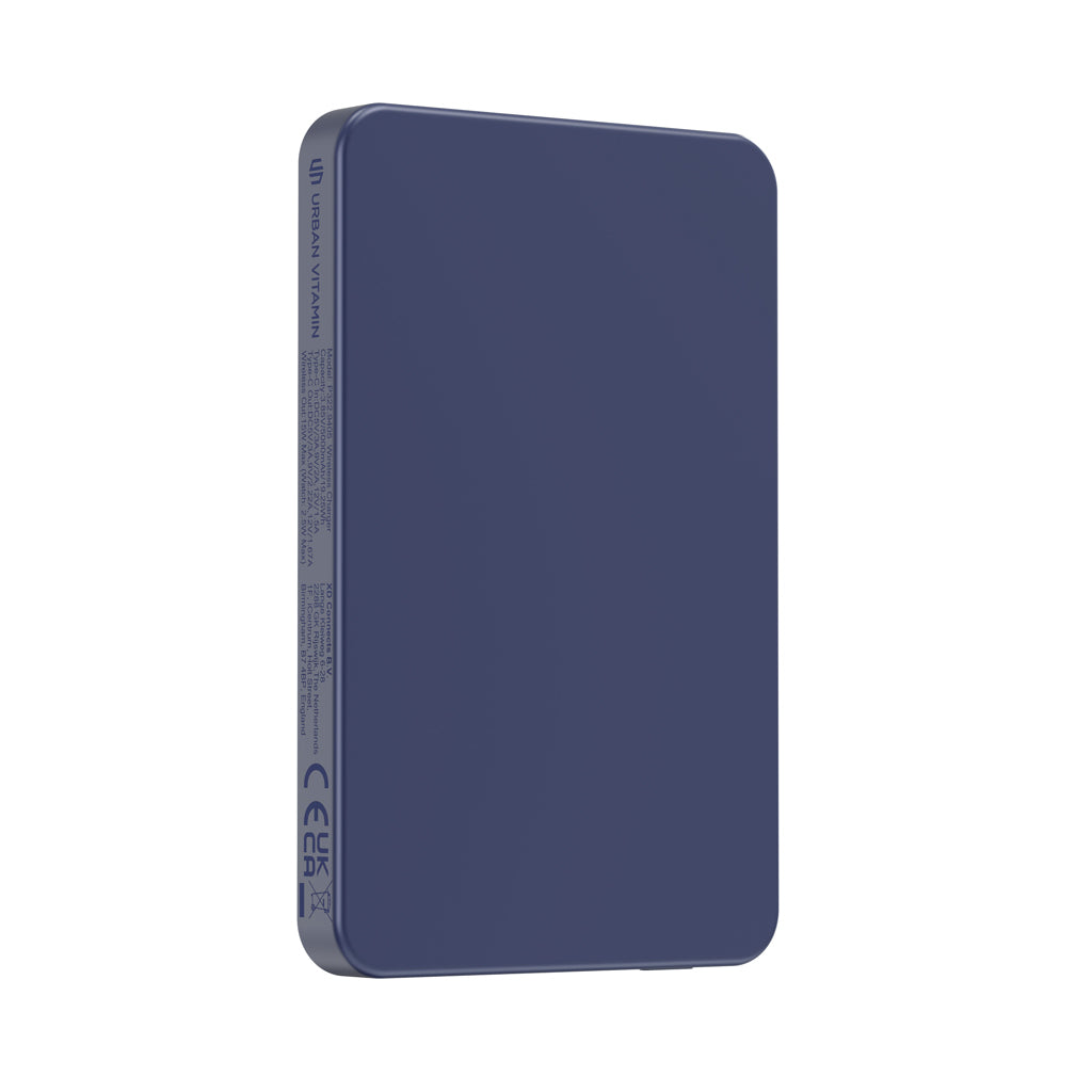 Urban Vitamin Marin 5.000mAh magnet. 15W Wireless Powerbank – blau