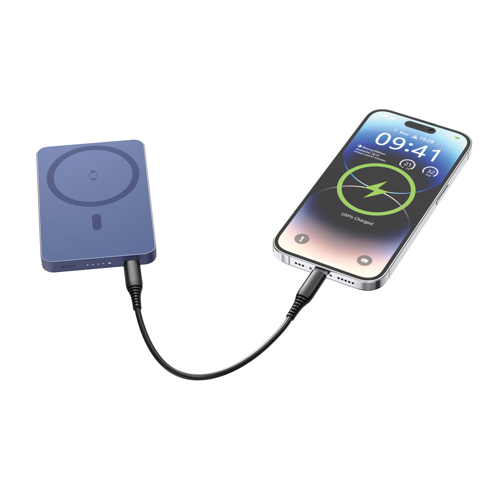 Urban Vitamin Marin 5.000mAh magnet. 15W Wireless Powerbank – blau