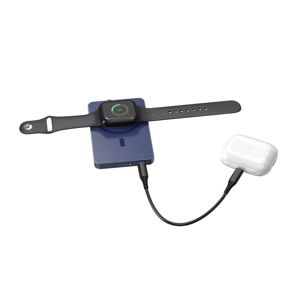 Urban Vitamin Marin 5.000mAh magnet. 15W Wireless Powerbank – blau
