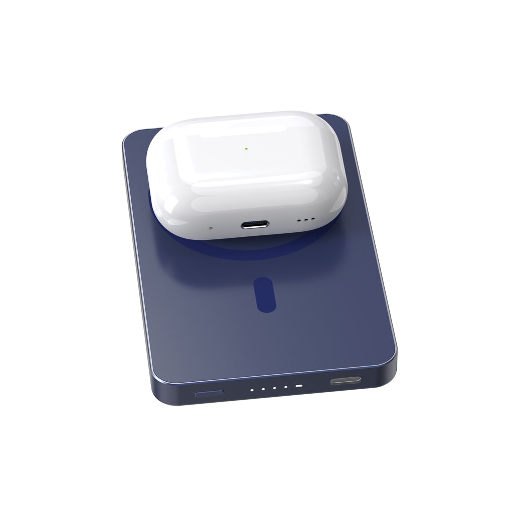 Urban Vitamin Marin 5.000mAh magnet. 15W Wireless Powerbank – blau