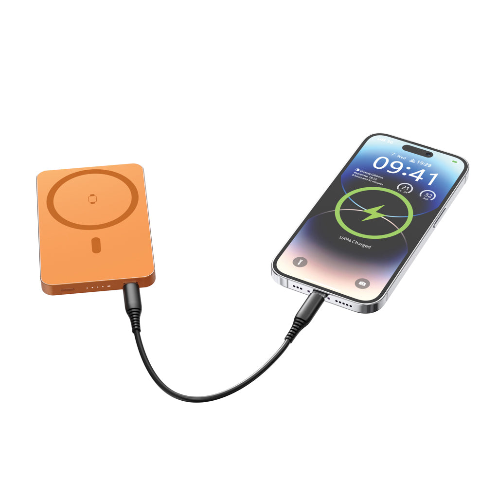 Urban Vitamin Marin 5.000mAh magnet. 15W Wireless Powerbank – orange