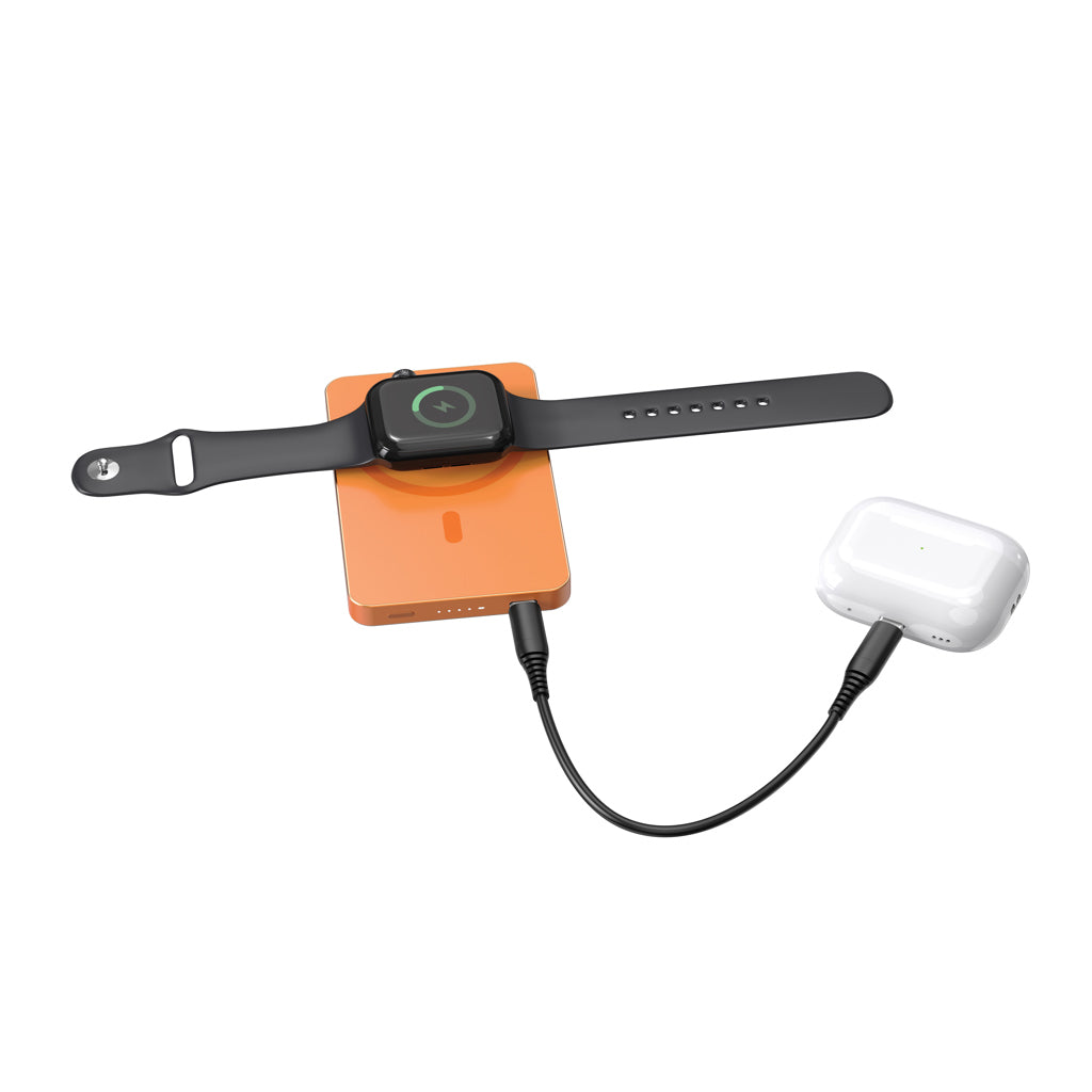 Urban Vitamin Marin 5.000mAh magnet. 15W Wireless Powerbank – orange