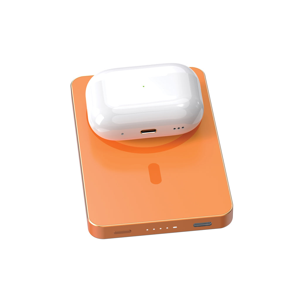 Urban Vitamin Marin 5.000mAh magnet. 15W Wireless Powerbank – orange