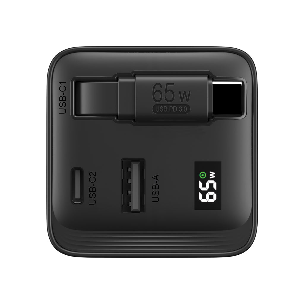 Urban Vitamin Mendocino 65W GaN-Charger mit einziehb. Kabel