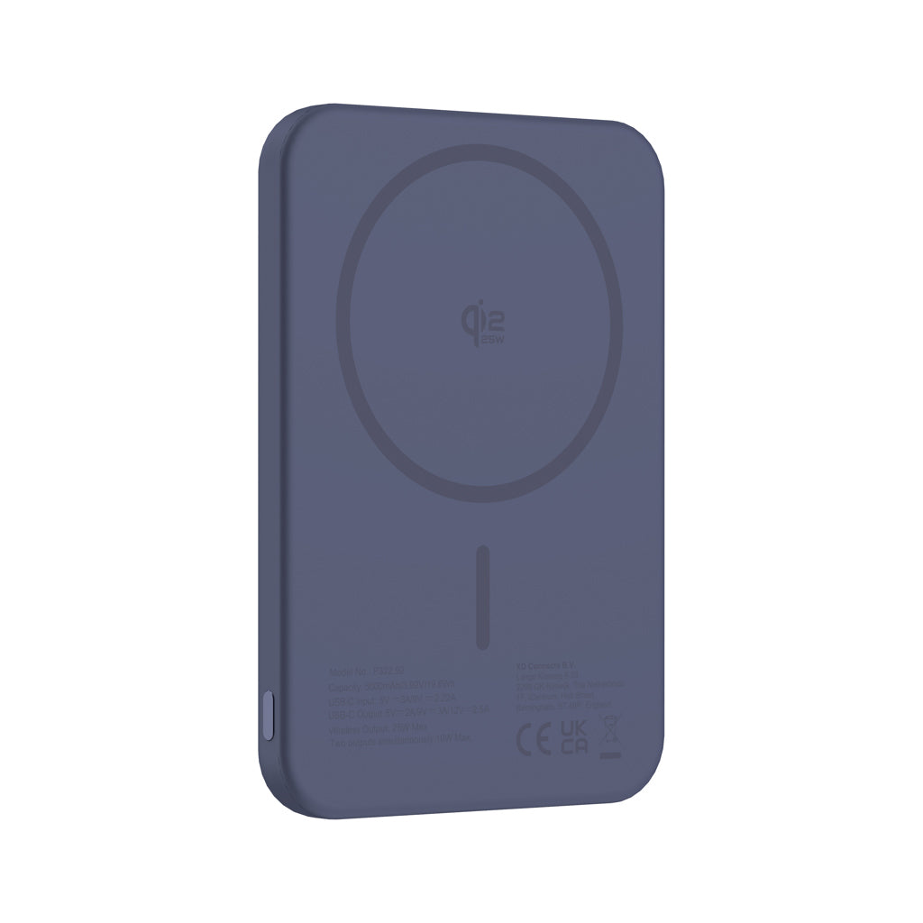 Urban Vitamin Pomona 5000mAh Qi2.2 25W magnetische Powerbank – blau
