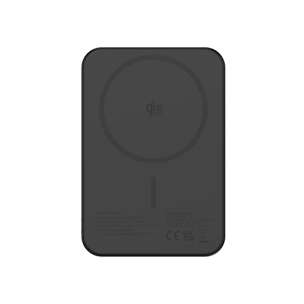 Urban Vitamin Pomona 5000mAh Qi2.2 25W magnetische Powerbank – schwarz