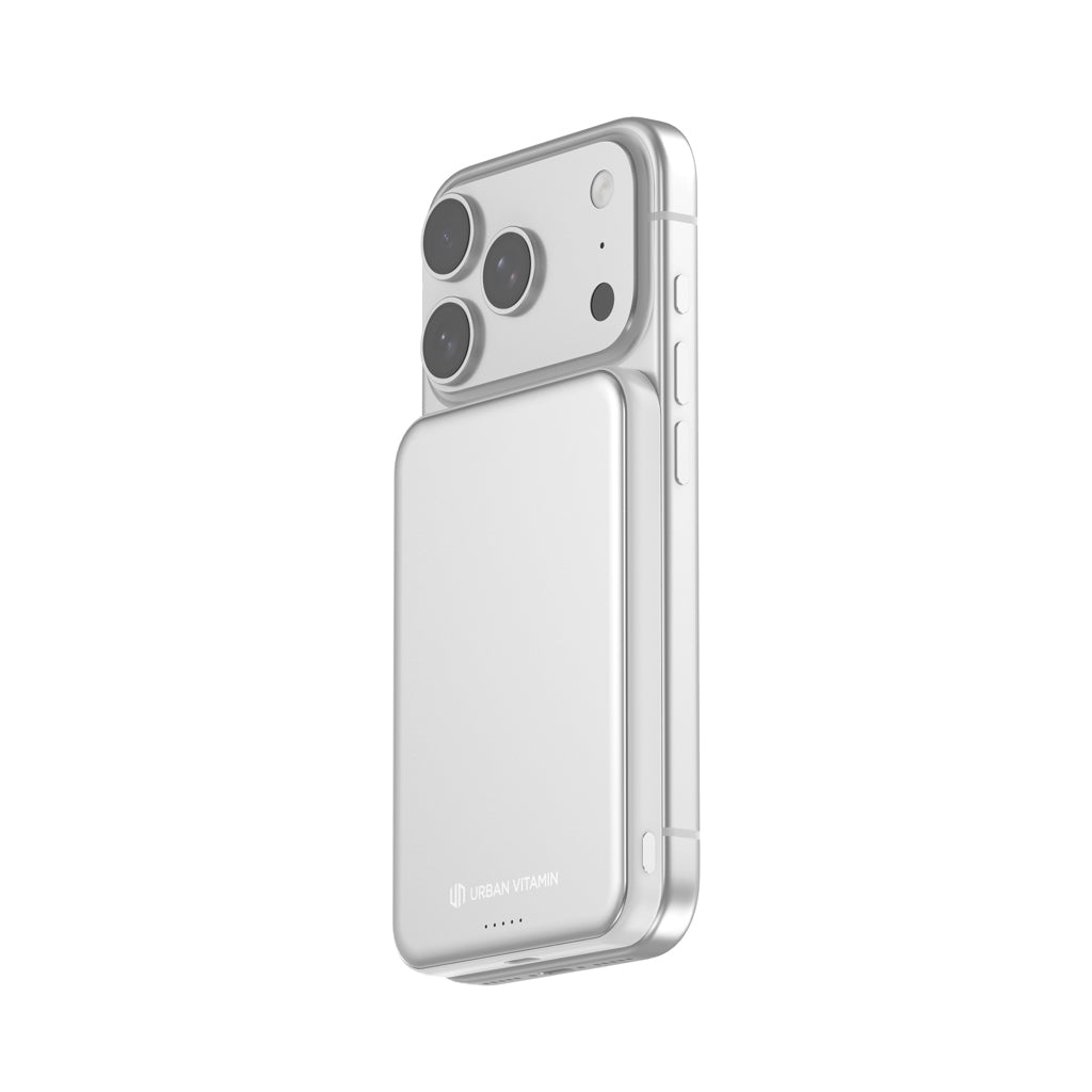 Urban Vitamin Pomona 5000mAh Qi2.2 25W magnetische Powerbank – silber