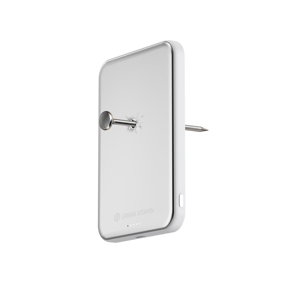 Urban Vitamin Pomona 5000mAh Qi2.2 25W magnetische Powerbank – silber