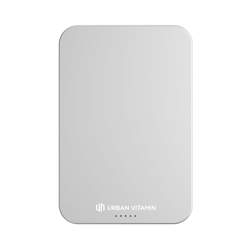 Urban Vitamin Richmond 5000mAh Powerbank aus RCS Plastik/Alu – silber