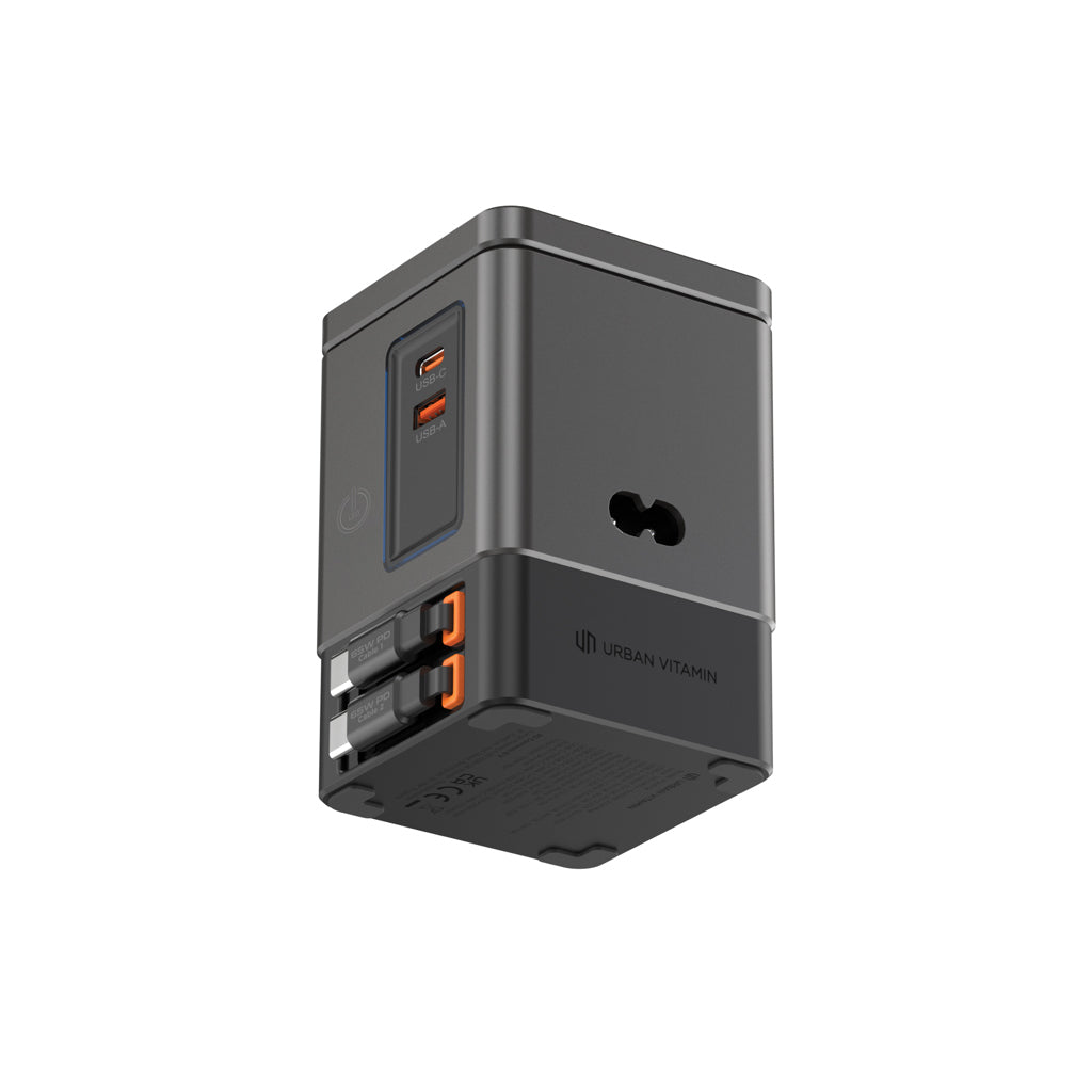 Urban Vitamin Sacramento 105W GaN Charger mit einz. Kabeln