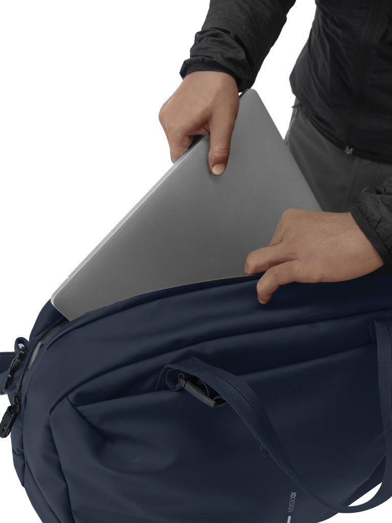 Urban wasserabweisende Wochenendtasche – navy blau