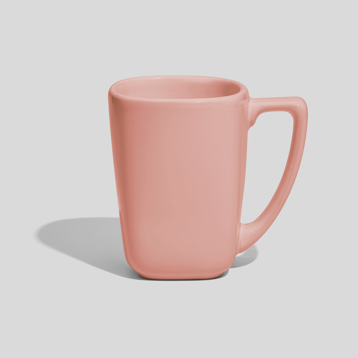 Verjüngte Keramiktasse 240 ml mit Winkelhenkel – Rosa