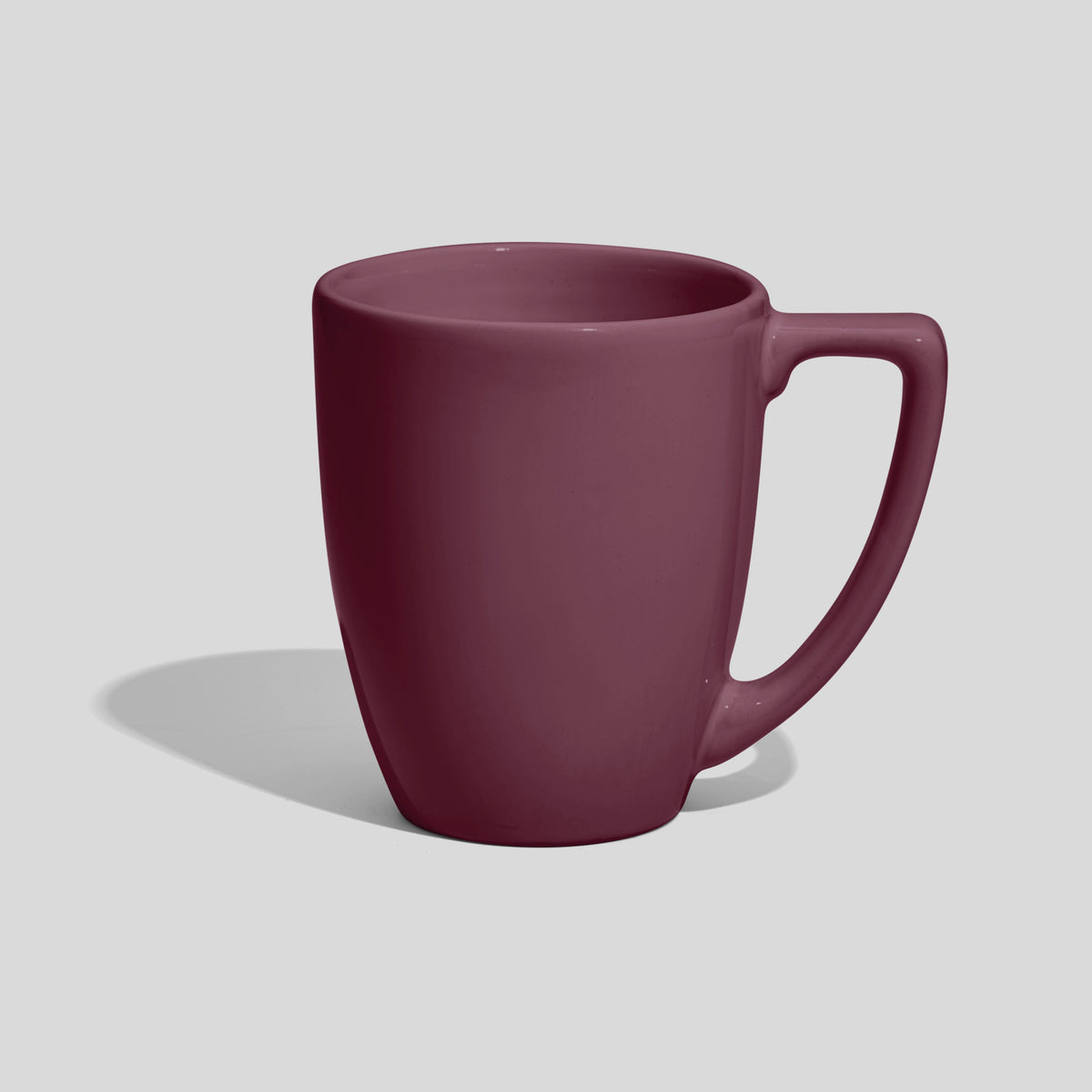 Verjüngte Keramiktasse 250 ml mit Trapezhenkel – Mauve