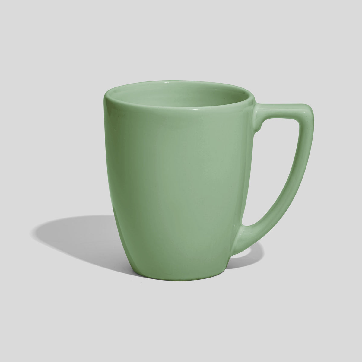 Verjüngte Keramiktasse 250 ml mit Trapezhenkel – Mintgrün