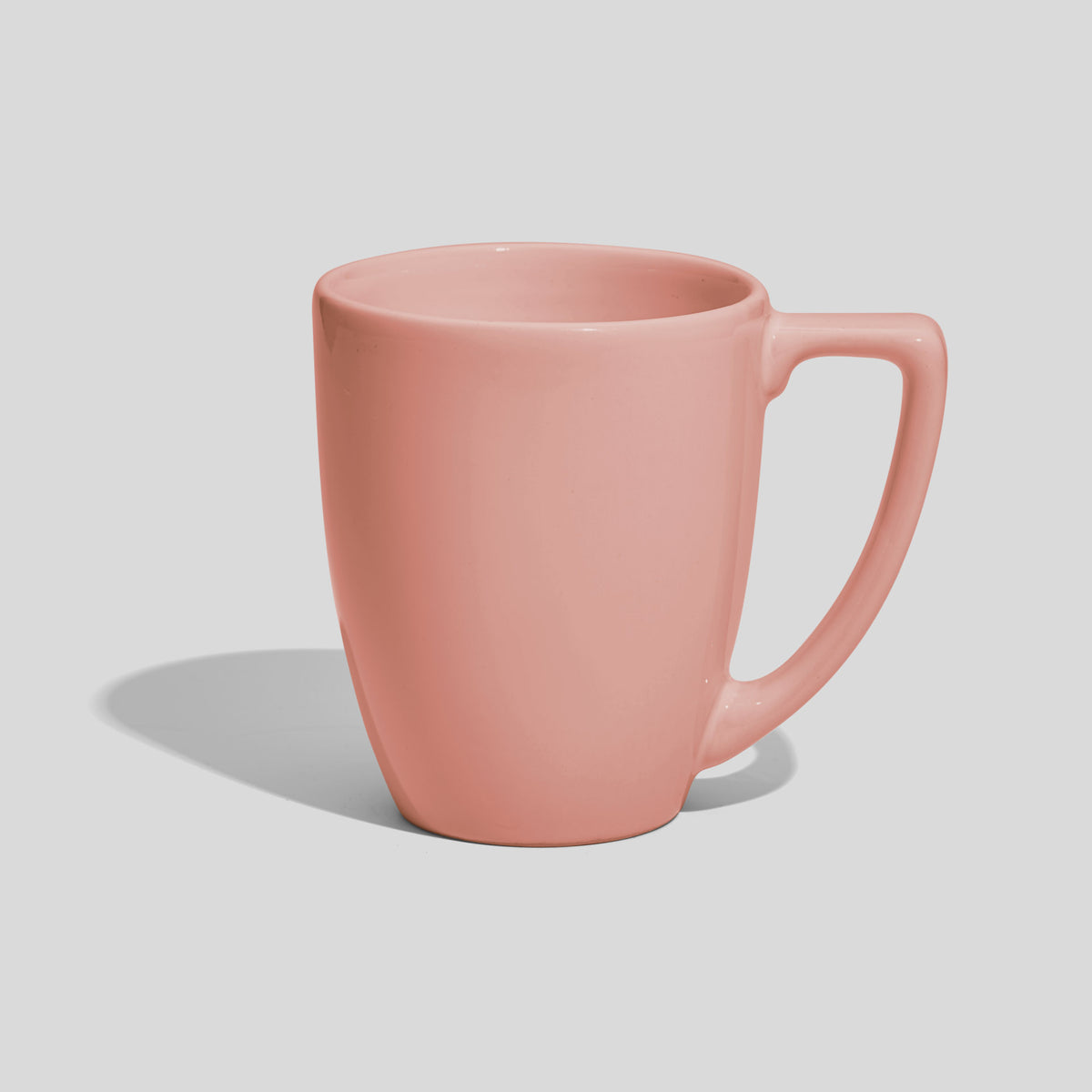 Verjüngte Keramiktasse 250 ml mit Trapezhenkel – Rosa