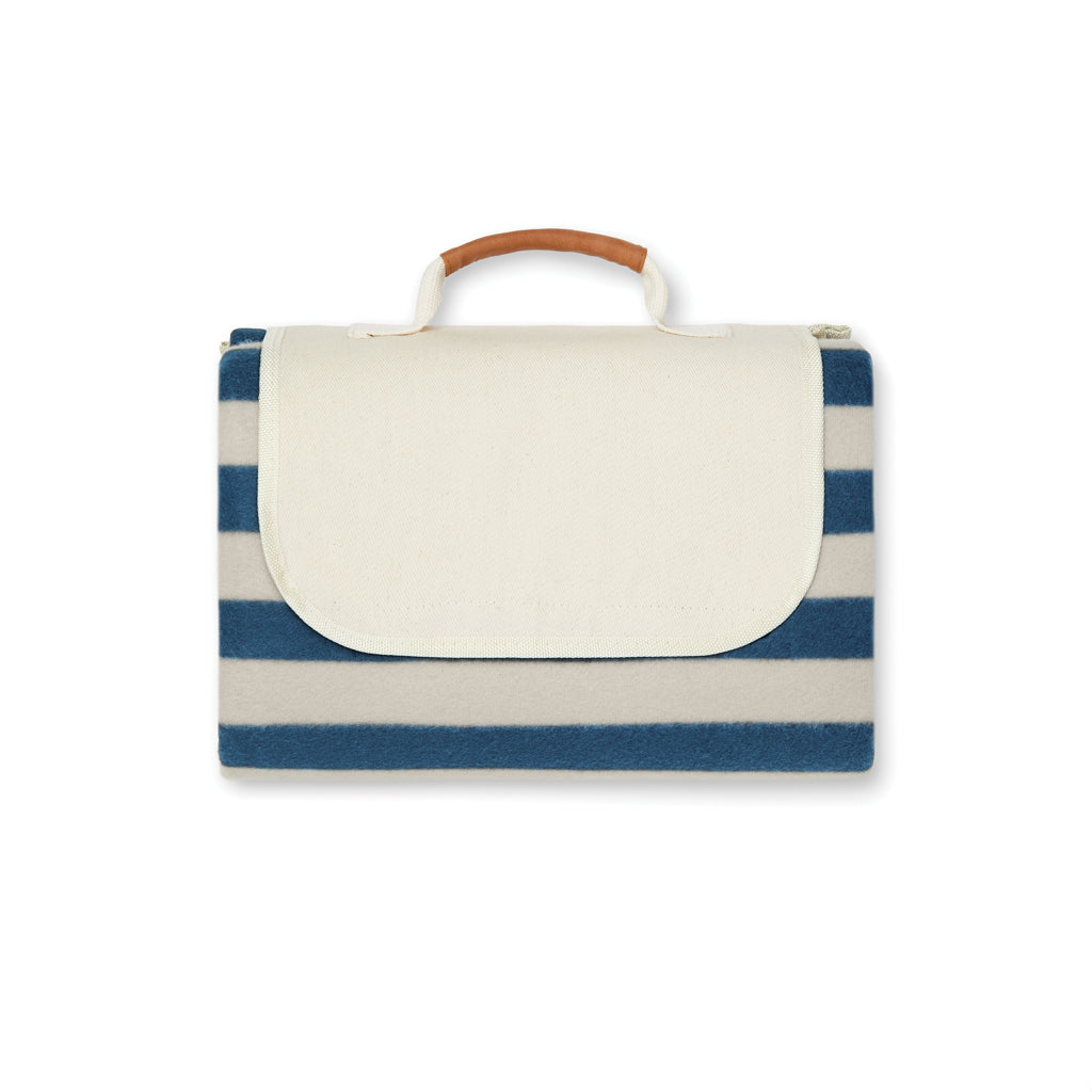 VINGA Alba GRS rPET kleine Picknickdecke – navy blau