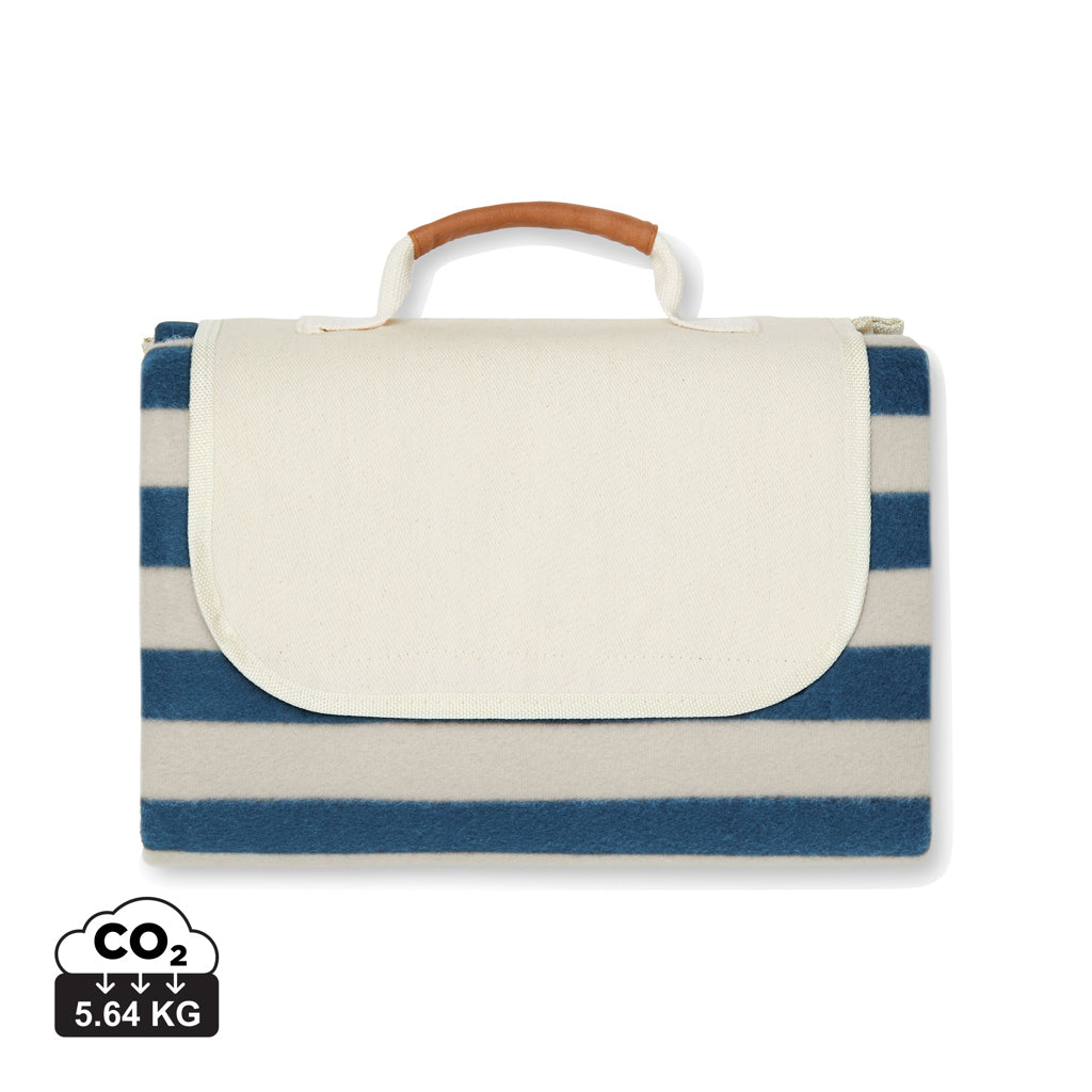 VINGA Alba GRS rPET Picknickdecke – navy blau