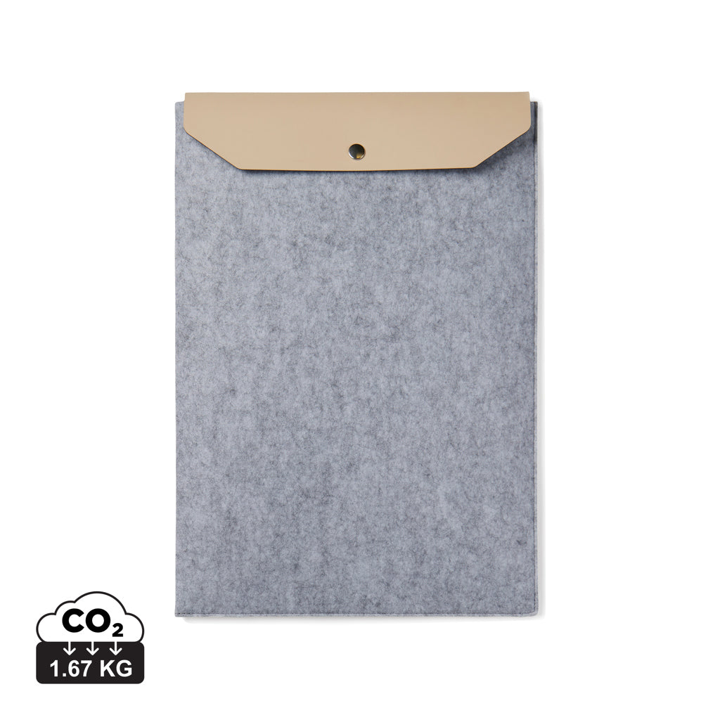 VINGA Albon 17" Laptop-Seeve aus GRS recyceltem Filz – grau