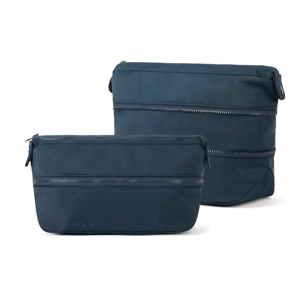VINGA Baltimore Neo RCS – erweiterbarer Kulturbeutel – navy blau