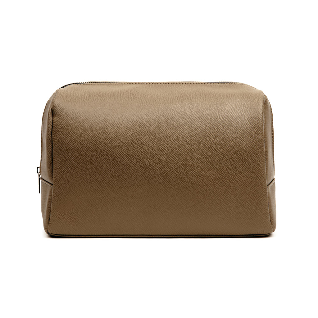 VINGA Bermond Kulturtasche aus RCS recyceltem PU – braun