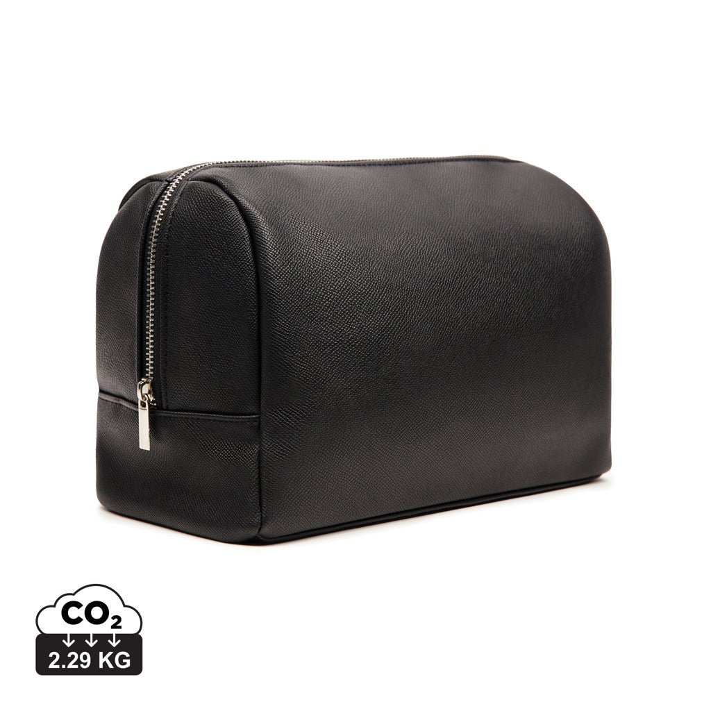 VINGA Bermond Kulturtasche aus RCS recyceltem PU – schwarz