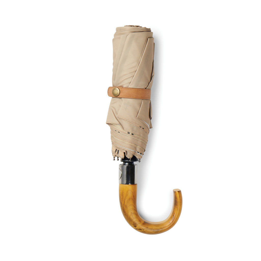 VINGA Bosler AWARE™ 21" faltbarer Schirm aus recyceltem PET – beige
