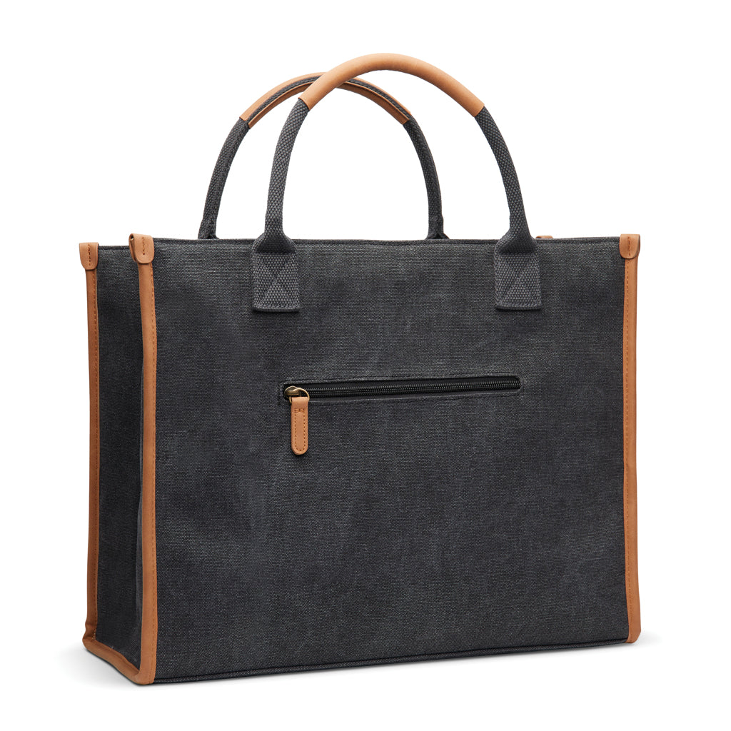 VINGA Bosler Büro-Tasche aus RCS recyceltem Canvas – schwarz