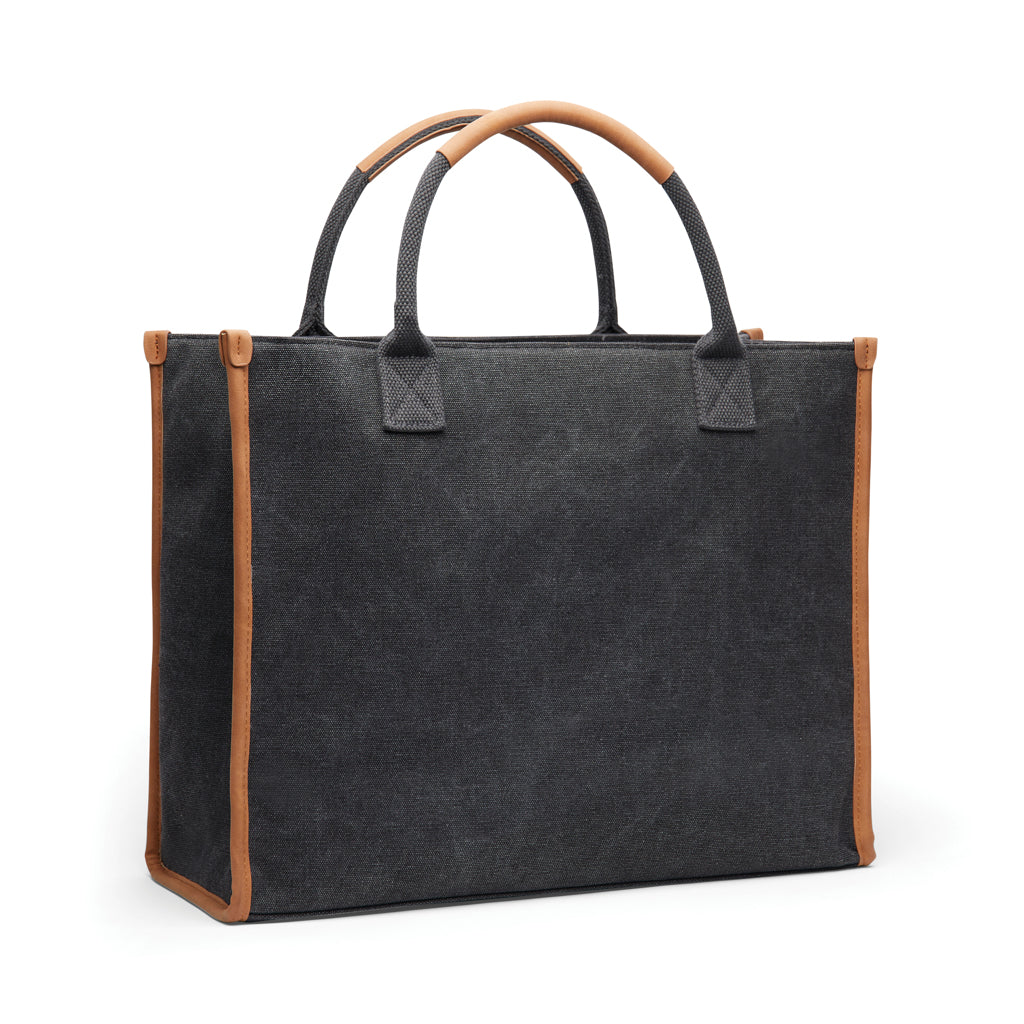 VINGA Bosler Büro-Tasche aus RCS recyceltem Canvas – schwarz