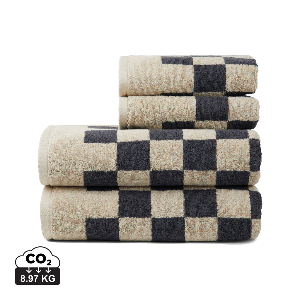 VINGA Elba Handtuch aus OCS Bio-Baumwolle, 4er-Set – grau