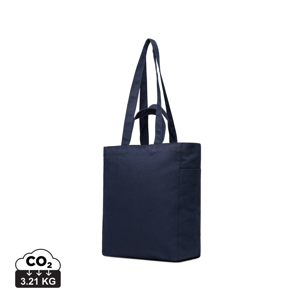VINGA Hilo AWARE™ Tasche mit Reißverschluss aus rec. Canvas – navy blau