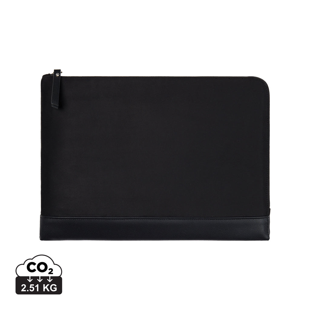 VINGA Marlow 16" Laptop Sleeve aus RCS recyceltem Polyester – schwarz
