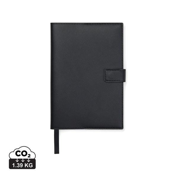 VINGA Timo Notizbuch aus RCS recyceltem rPET mit Logo als Weihnachtsgeschenk