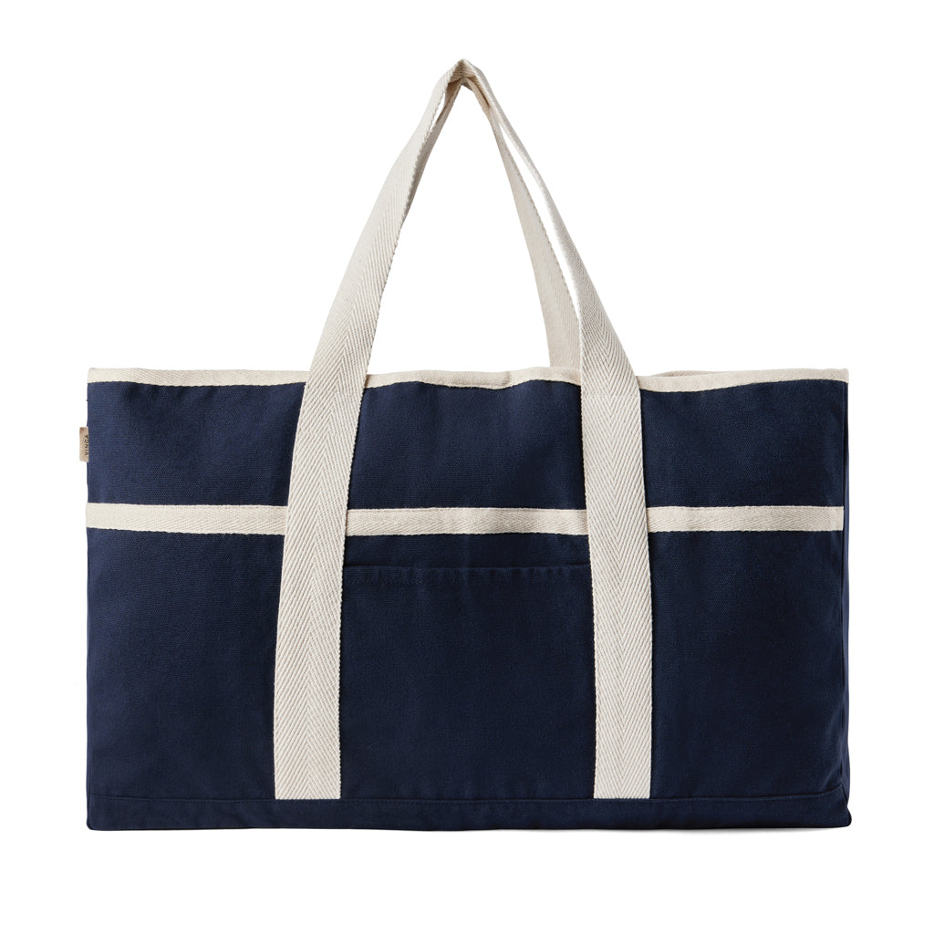 VINGA Volonne AWARE™ Strandtasche aus recyceltem Canvas – blau