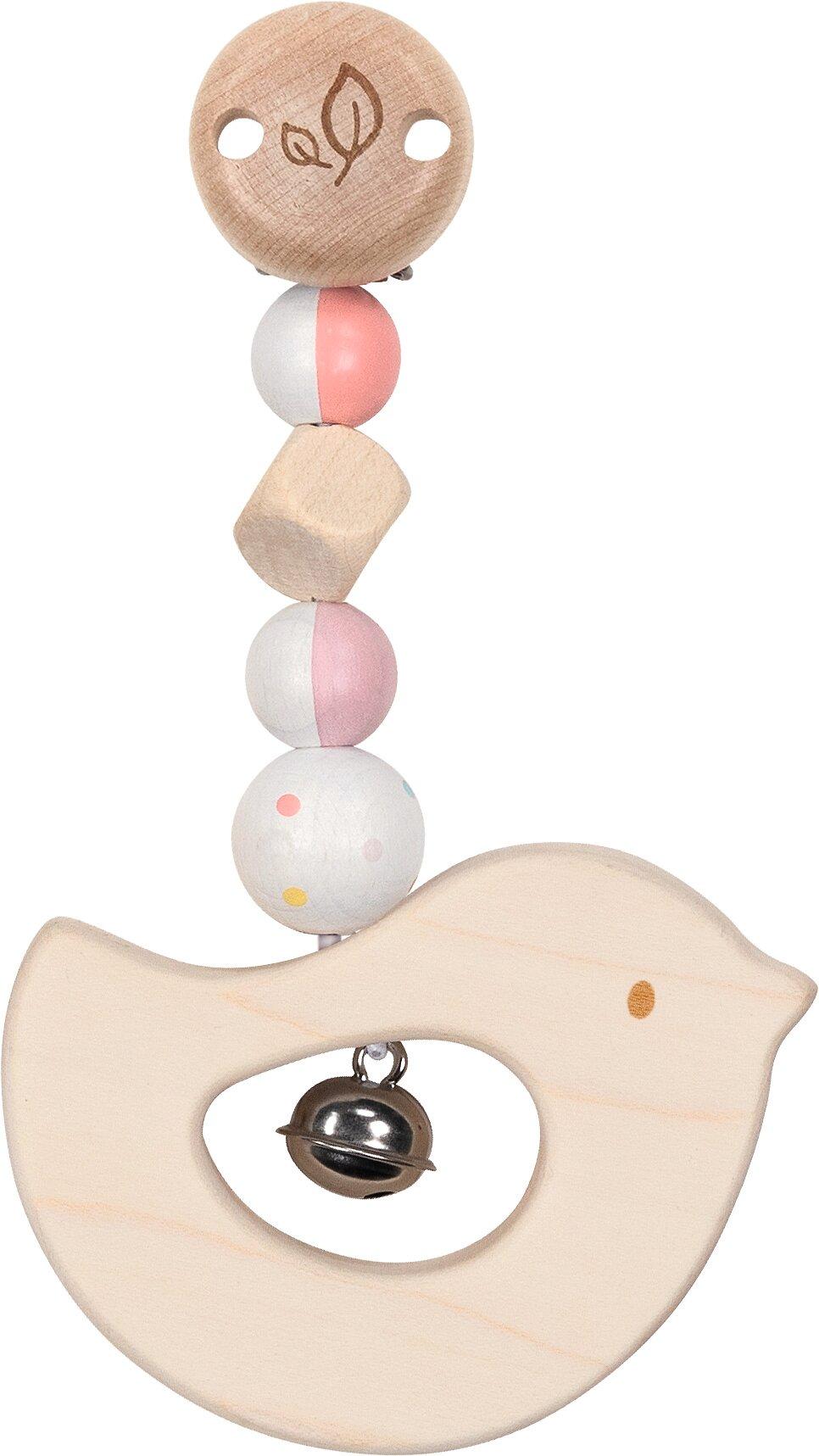 Vogel als Clipfigur aus Holz – Ansicht