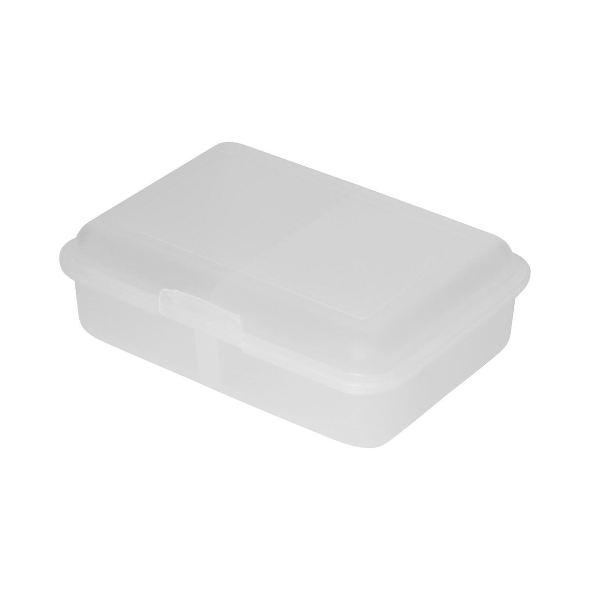 Vorratsdose „School-Box“ mittel mit Trennwand – Transparent milchig