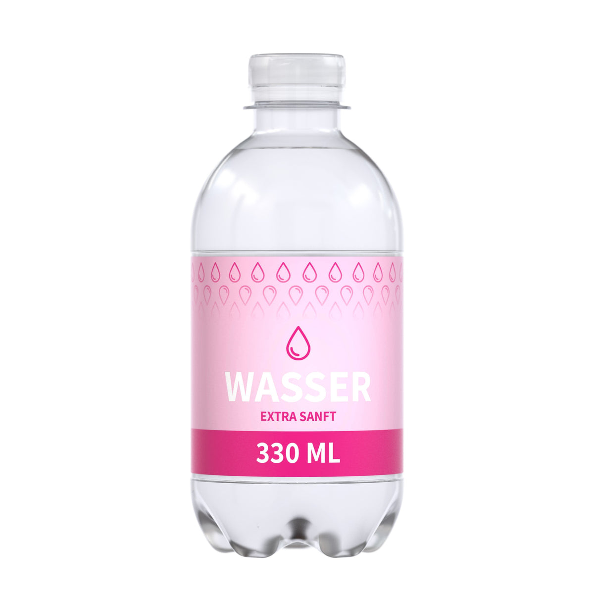 Wasser 330 ml PET Flasche mit Papieretikett
