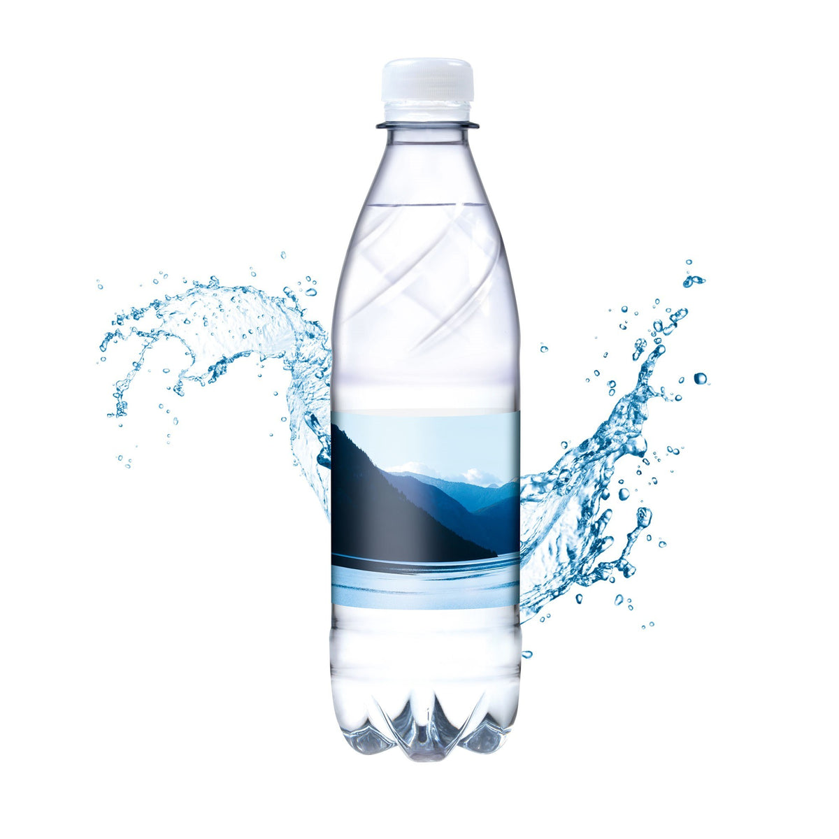 Wasser 500 ml PET Flasche mit Papieretikett